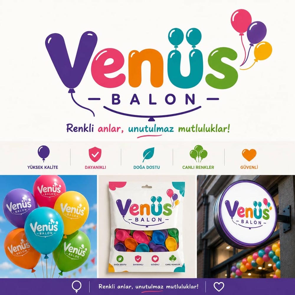 Venus Balon marka kolaji ve renkli balon urunleri